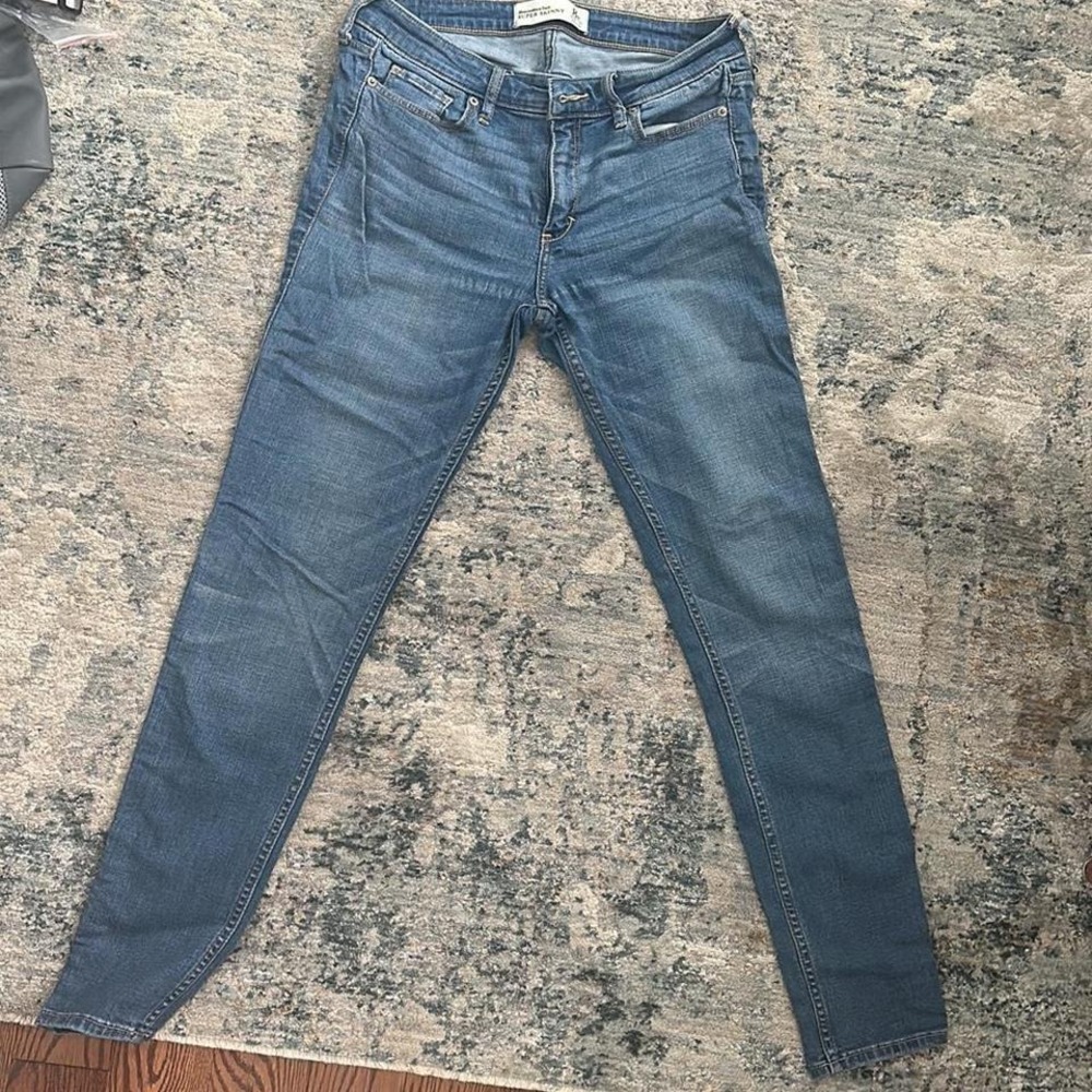 Abercrombie & Fitch Super Skinny Jeans Womens Size 8R W29 L31 Blue‎ Denim